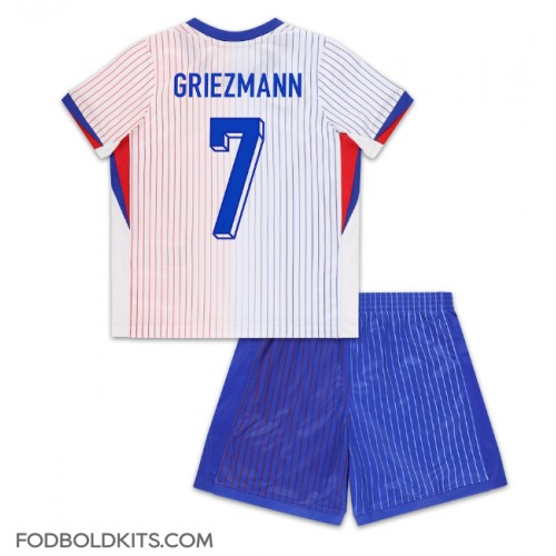 Frankrig Antoine Griezmann #7 Udebanesæt Børn EM 2024 Kortærmet (+ Korte bukser)